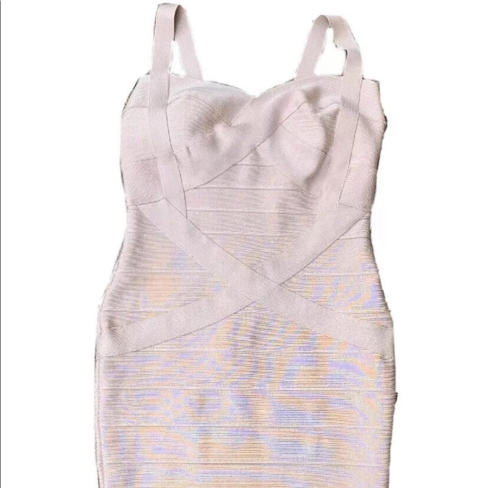 BQUEEN Light Pink Medium Bandage Dress Bodycon